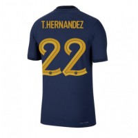Camiseta Francia Theo Hernandez #22 Primera Equipación Replica Mundial 2022 mangas cortas